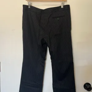 BURBERRY London Stripped Wide Wool leg pants black‎ sz 12 thumbnail 14