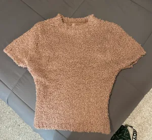 Cozy Knit Cropped T-Shirt Rose Clay thumbnail 8