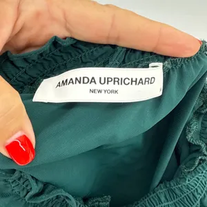 Amanda Uprichard Kimmie‎ Teal Green Smocked Mock Neck Keyhole Mini Dress Medium thumbnail 7