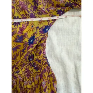 Anthropologie Chiffon Maxi Dress Womens Medium Semi Sheer Mandala Print thumbnail 9