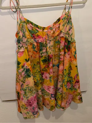 For Love & Lemons Yellow Floral Mini Dress thumbnail 2