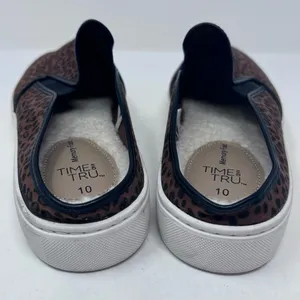 Time and Tru Women's Animal Print Twin‎ Gore Mules Faux Fur Insides Size 10 thumbnail 4