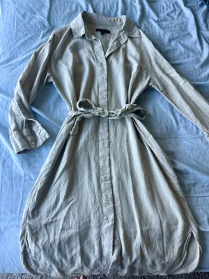 Banana republic linen blend shirt dress thumbnail 1