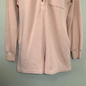 Pink Lagenlook Cottagecore Relaxed Loungewear Button Up Collar Playsuit Romper S thumbnail 3