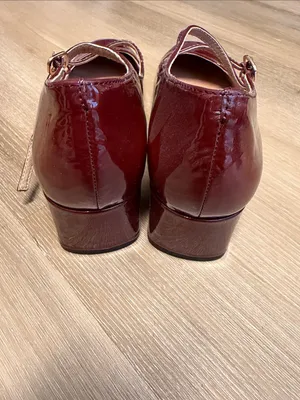 New MADEWELL The Nettie Heeled Mary Jane in Cabernet Patent Leather, W 9.5 NWOB thumbnail 6