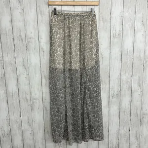 Hollister Paisley Maxi Skirt XS Cream Boho Coquette Fairycore Festival Flowy thumbnail 2