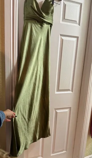 Billy J Valerie Olive Strapless Maxi Dress thumbnail 3