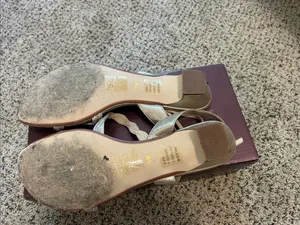 Dyeables Metallic Gold Women's Strappy Slingback Sandals thumbnail 5