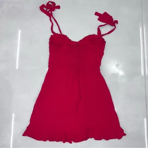 Reformation Christine Dress in Lipstick thumbnail 6