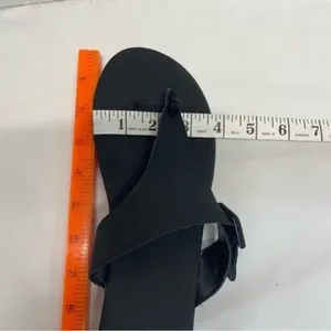 Black Platform Wedge Sandals Women’s Size 8 everyday lounge pool summer spring thumbnail 5
