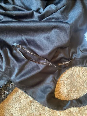 SORELLA VITA Black Sequin V-Neck Maxi Gown Bridesmaids Prom thumbnail 5