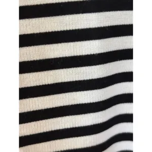 Banana Republic Womens Black White Striped Pencil Skirt Size 12 Stretch Knit thumbnail 2