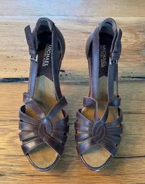 MICHAEL Michael Kors Brown Heels Size 9 thumbnail 1