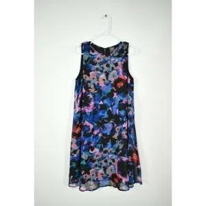 Taylor Colorful Watercolor Floral Shift Dress 8 thumbnail 2