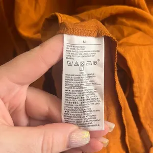 ✨Banana Republic GATHERED-WAIST ORANGE MINI SZ MEDIUM DRESS✨ thumbnail 6