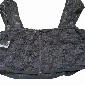 Faded Rose‎ Women's Black Lace Corset Bralette Crop Top Size M thumbnail 8