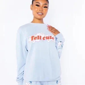 Revolve BSR by Samii Ryan felt cute daisy pastel blue sweatshirt thumbnail 5