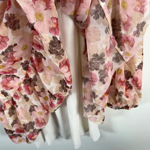 Wilfred Floral Smocked Square Neck‎ Tiered Mini Dress XS thumbnail 5