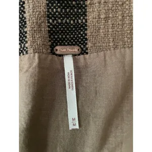 Free People Wrap Mini Skirt M Brown Stripe Asymmetrical Boho Cottage Festival thumbnail 13