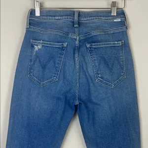 MOTHER The Tripper Ankle Fray Straight Leg Distressed Button Fly‎ Sz 27 thumbnail 7