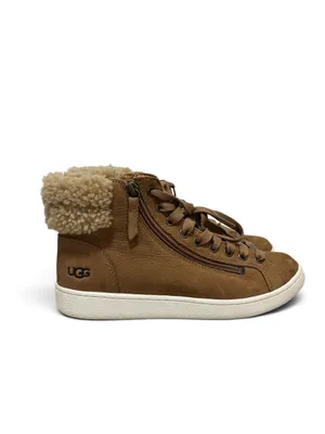 UGG Women's Chestnut Lace-Up Shearling Collar Sneaker Boot Size 8W thumbnail 2
