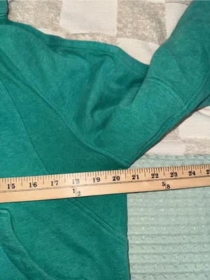 Lululemon Scuba Oversized Half-Zip Hoodie Heathered Maldives Green XS/S thumbnail 2