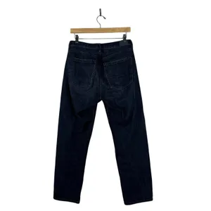 American Eagle 90s Boyfriend Solid Denim Jeans Black Dark Wash Relaxed Size 4 thumbnail 3
