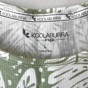 UGG Koolaburra Green Tropical Blouse Top Short Sleeve‎ Casual Fit, Size L thumbnail 2