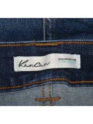 Plus Size 18 KanCan High Rise Dark Wash Ripped Bootcut Jeans Stretch Denim thumbnail 8