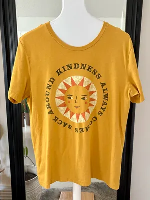 Yellow Sunshine Kindness Always Comes Back Around T-Shirt thumbnail 1