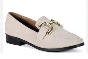 Diba True Size 10 About It Slip On Loafers Suede Leather Beige 54925 Appel Crisp thumbnail 1