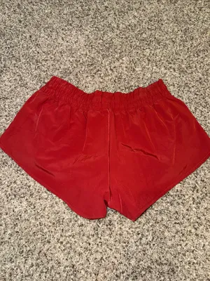 aerie Red Elastic-Waist Athletic Shorts thumbnail 2