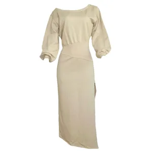 SER.O.YA. Elo Long Sleeve Fleece Sweater Dress, Camel, Large thumbnail 12
