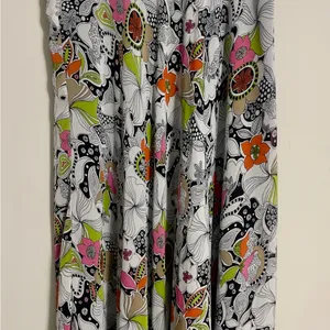 Vtg Evan Picone Chiffon Maxi Skirt Sz M Retro Psychedelic Floral Boho Festival thumbnail 14