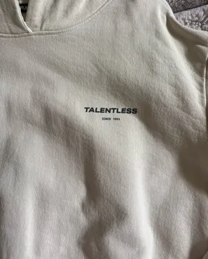 TALENTLESS Cream Hoodie with Circle Logo thumbnail 4