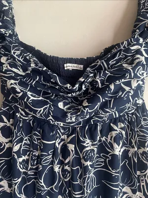 Abercrombie & Fitch Emerson Off-The-Shoulder Skort Navy Pattern thumbnail 7
