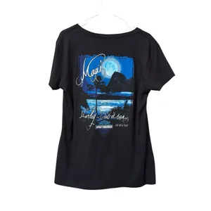 Harley Davidson‎ Motorcycles Womens V-Neck Size XXL Maui Hawaii Short Sleeve TEE thumbnail 2
