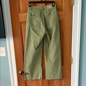 Zara Size 0 Women's Teen Girl Olive Green Women's Jeans BROKEN ZIPPER thumbnail 4