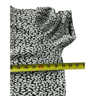 Zara Black & White High Neck Shirt Women Top Size Large | 7-1 thumbnail 5