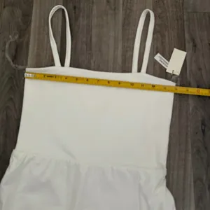Aeropostale White Flex Square Neck Active Tennis Dress Small thumbnail 2