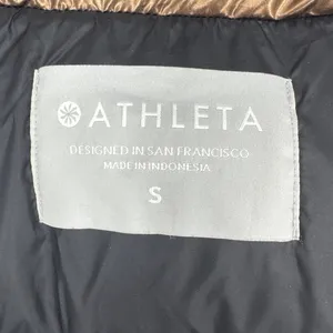Athleta Lofty Down Puffer Jacket Size Small Bronze Metallic Winter Coat Gorpcore thumbnail 11