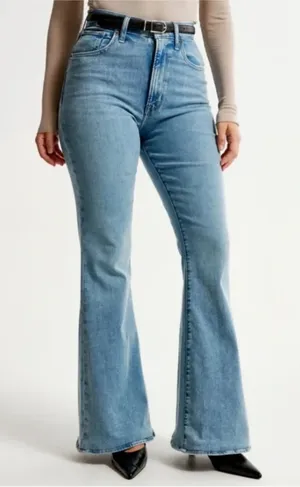 Abercrombie & Fitch Ultra High Rise The Flare Jeans Size 27 thumbnail 1