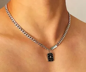 Good Luck Pendant Necklace for Men Women Streetwear Unisex Hip Hop Style thumbnail 6