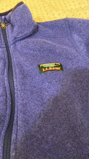 LL bean Heathered Purple Full Zip Up thumbnail 2