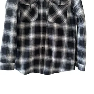 Volcom Hooded Black White Checkered Cotton Blend Ski Snowboard SZ XL # 2518 thumbnail 3