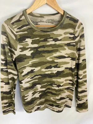 Lucky Brand Camo Thermal Waffle Long Sleeve Top Size Medium thumbnail 1