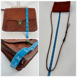 Patricia Nash Brown Tooled Leather Lanza Crossbody Bag & Clutch thumbnail 11