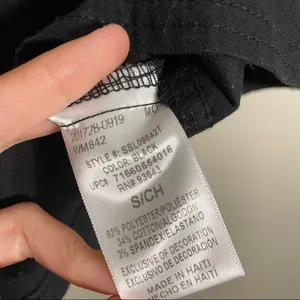 Scrubstar black scrub nurse top shirt‎ short sleeves pockets comfortable women’s thumbnail 5