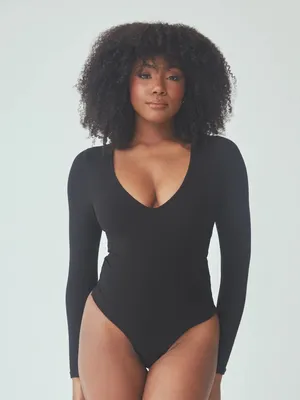 Klassy Network Deep V Long Sleeve Ribbed Bramisui thumbnail 1
