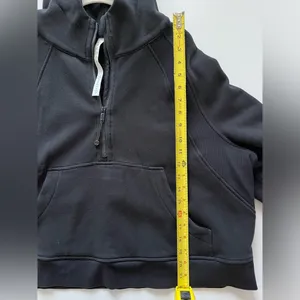 lululemon athletica Scuba Oversized 1/2 Zip Hoodie Black -Size XL/XXL thumbnail 8